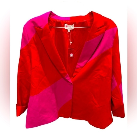 L'ATISTE RED AND PINK BLAZER JACKET NEW WITHOUT TAG PLUS SIZE 3X - Picture 1 of 3
